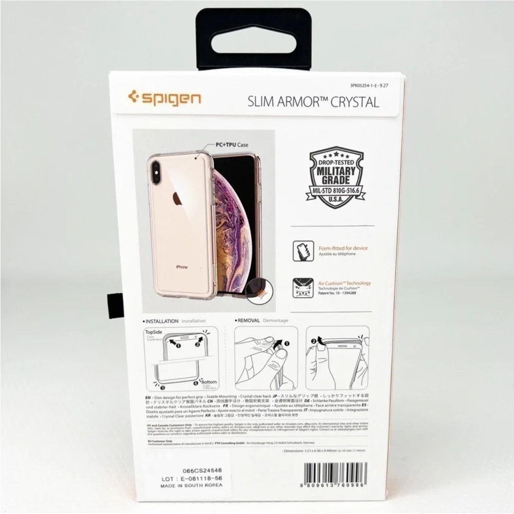 Spigen iPhone XS Max Slim Armor Crystal Clear Case New in Box NWT